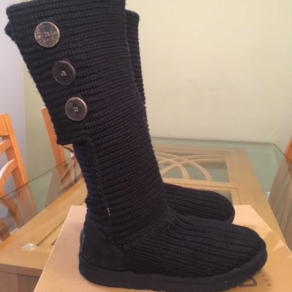 KNIT UGG BOOTS BLACK CARDI WOMANS UGG AUSTRALIA